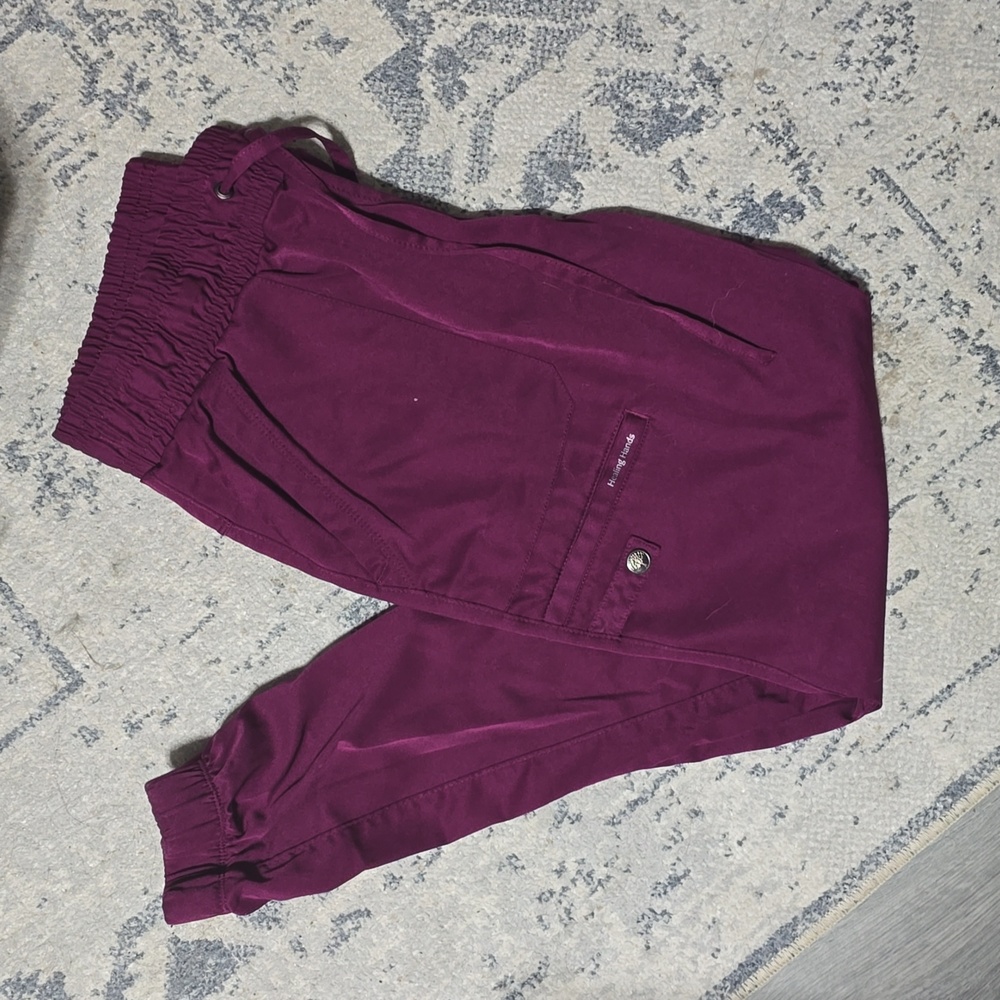 Healing Hands Jogger Scrubs (Wine)